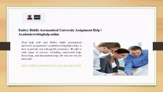 Embry Riddle Aeronautical University Assignment Help  Academicwritinghelp.online