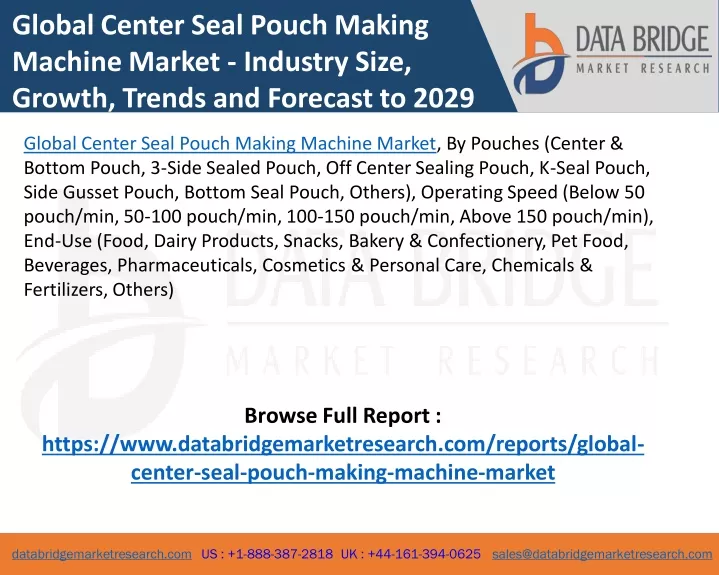 global center seal pouch making machine market