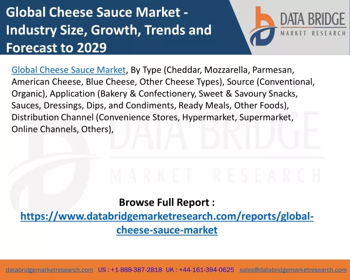 global cheese sauce market industry size growth