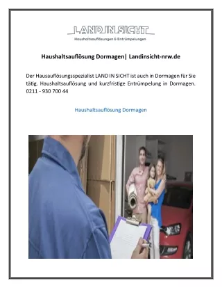 Haushaltsauflösung Dormagen Landinsicht-nrw.de 1