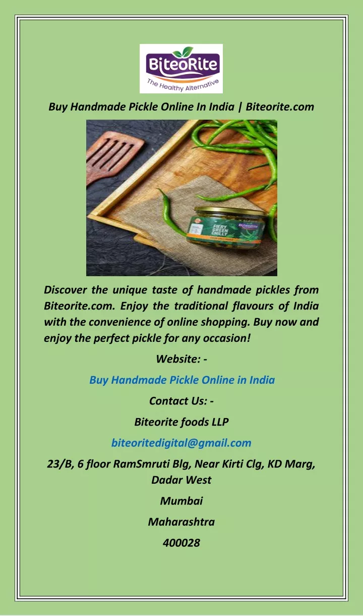 buy handmade pickle online in india biteorite com
