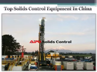 Top Solids Control Equipment In China