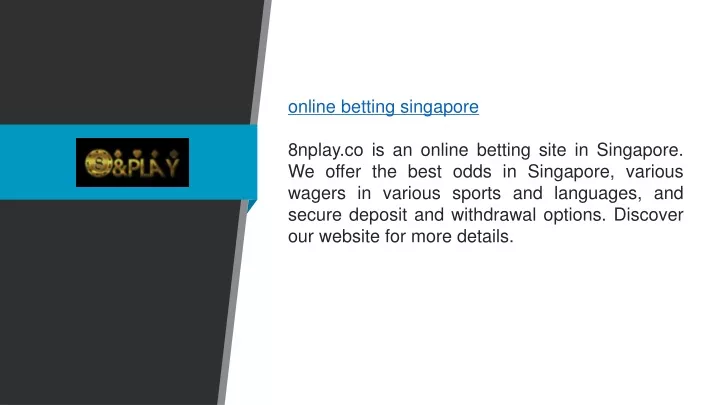 online betting singapore 8nplay co is an online