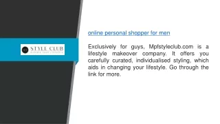 Online Personal Shopper For Men Mpfstyleclub.com