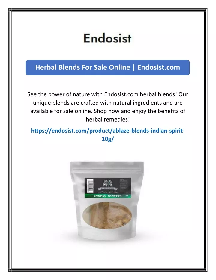 herbal blends for sale online endosist com