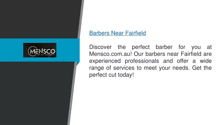 barbers near fairfield discover the perfect