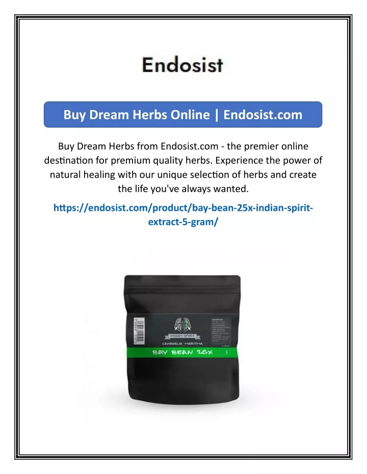 buy dream herbs online endosist com