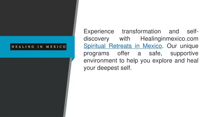 experience transformation and self discovery with