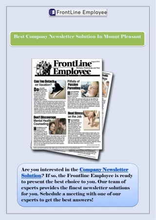 Best Company Newsletter Solution In Mount Pleasant