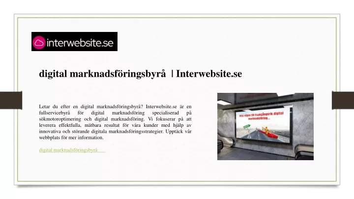 digital marknadsf ringsbyr interwebsite se