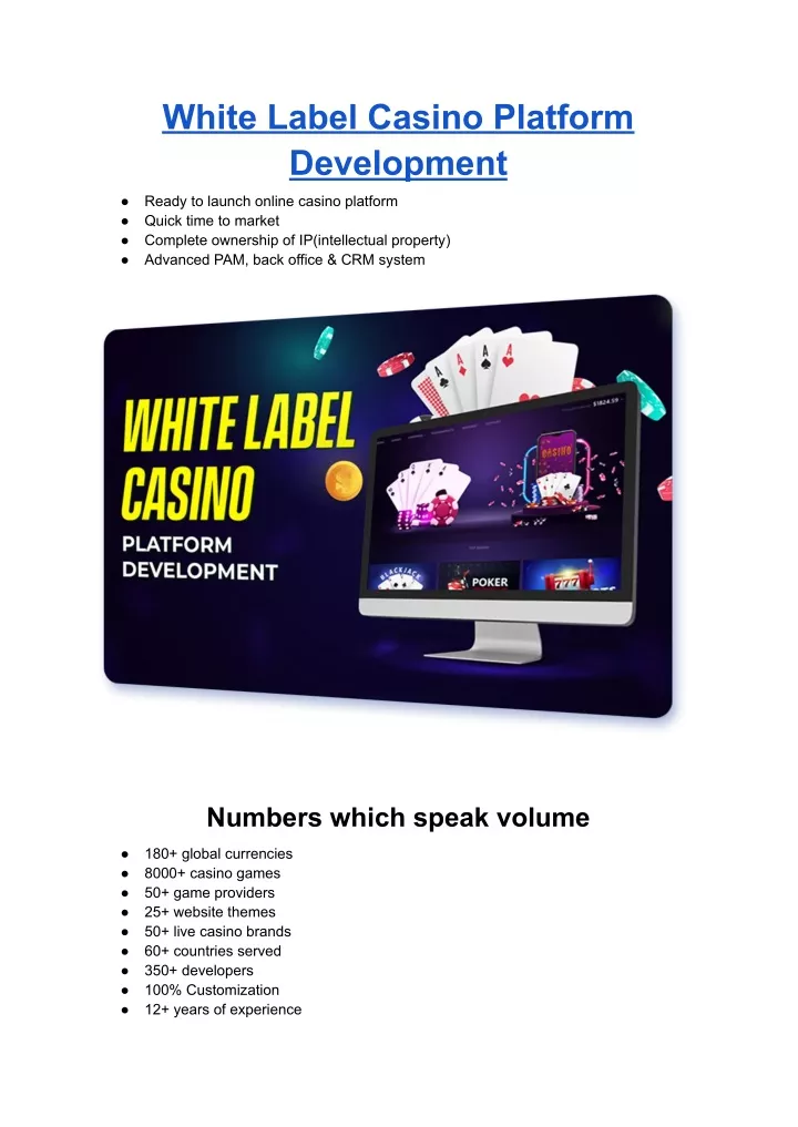 white label casino platform development