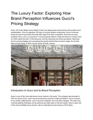 The Luxury Factor_ Exploring How Brand Perception Influences Gucci's Pricing Strategy