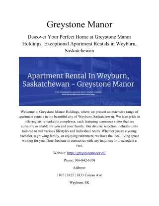 greystone manor