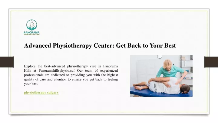 advanced physiotherapy center get back to your