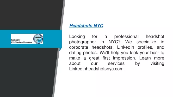 headshots nyc looking for a professional headshot