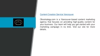 Content Creation Service Vancouver Okostrategy.com