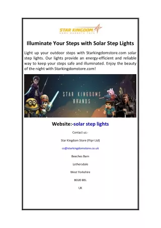 Illuminate Your Steps with Solar Step Lights