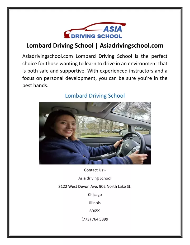 lombard driving school asiadrivingschool com