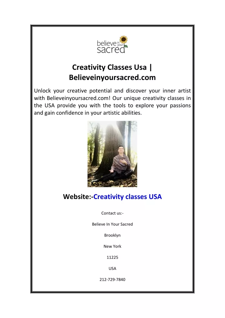 creativity classes usa believeinyoursacred com