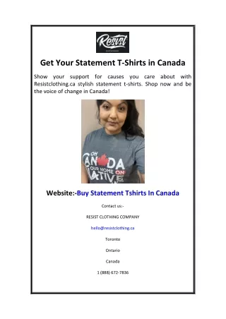 get your statement t shirts in canada