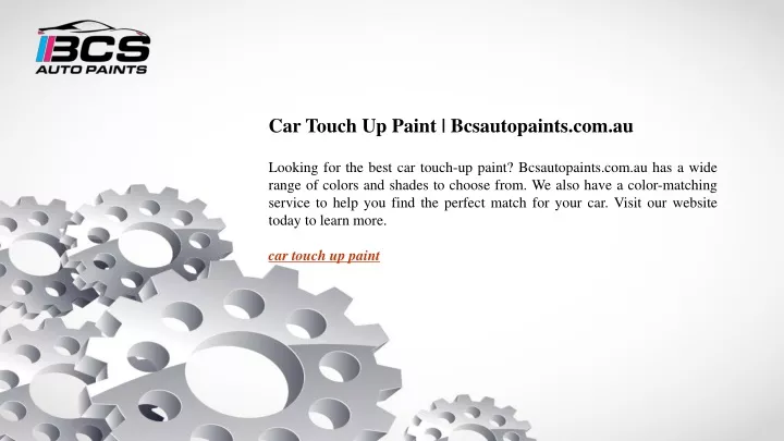 car touch up paint bcsautopaints com au