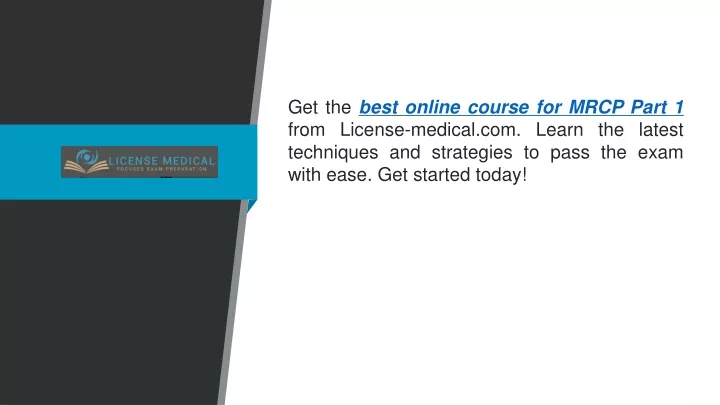 get the best online course for mrcp part 1 from