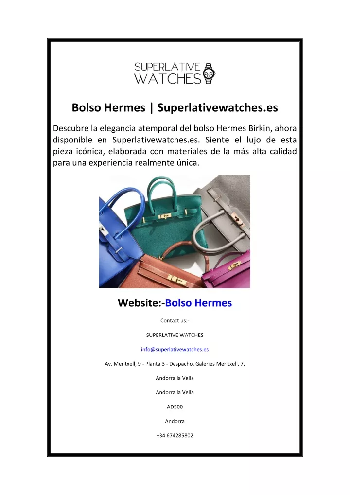 bolso hermes superlativewatches es