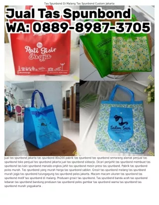 O889•898ᜪ•3ᜪO5 (WA) Tas Spunbond Grosir Bekasi Tas Spunbond In English