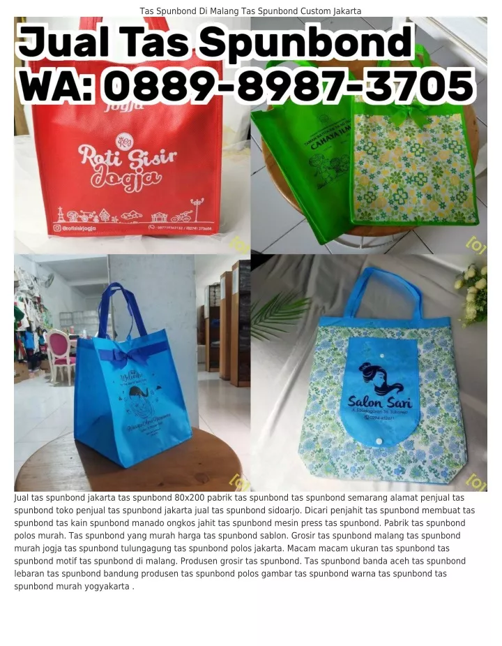 tas spunbond di malang tas spunbond custom jakarta