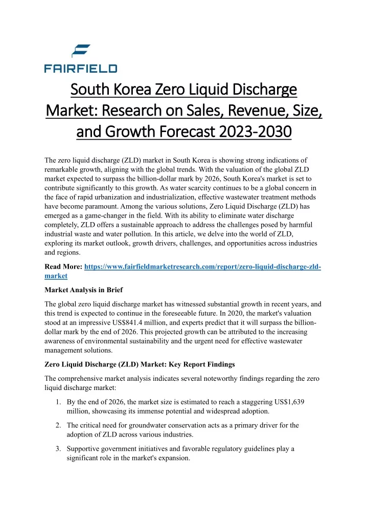 south south korea zero liquid discharge korea