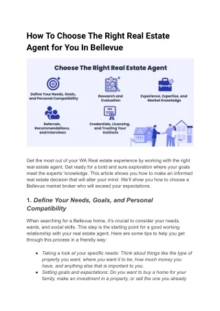 how to choose the right real estate agent