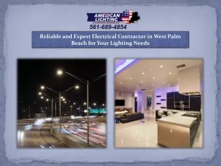 Reliable and Expert Electrical Contractor in West Palm Beach for Your Lighting Needs