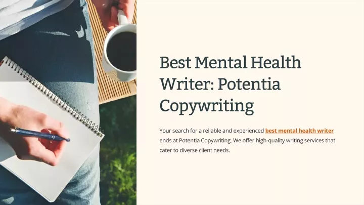 best mental health writer potentia copywriting