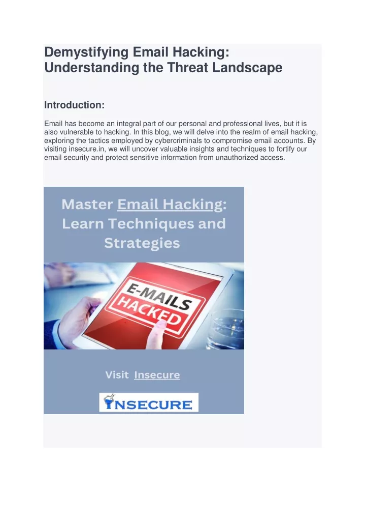 demystifying email hacking understanding