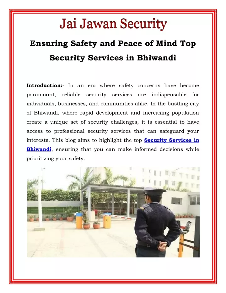 ensuring safety and peace of mind top