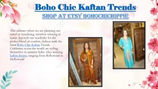 boho chic kaftan trends