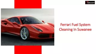 Ferrari Fuel System Cleaning In Suwanee