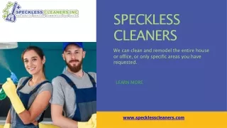 Best Commercial Cleaning Services in Cleveland - SPECKLESS CLEANERS