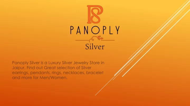 panoply silver is a luxury silver jewelry store