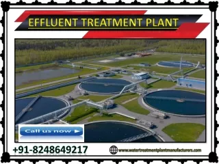 effluent treatment plant