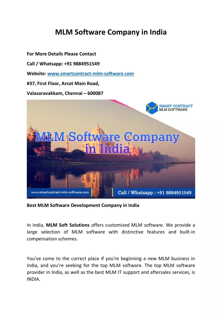 mlm software company in india