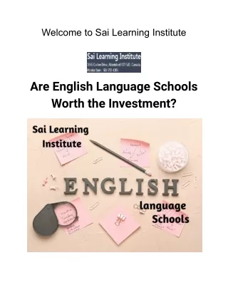 welcome to sai learning institute