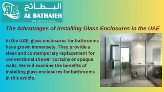 The Advantages of Installing Glass Enclosures in the UAE