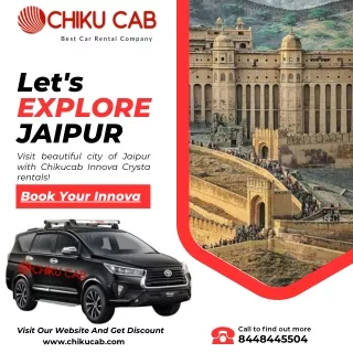 Visit the beautiful tremendous pink city with Innova Crysta Rental In Jaipur