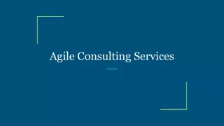 Agile Consulting Services