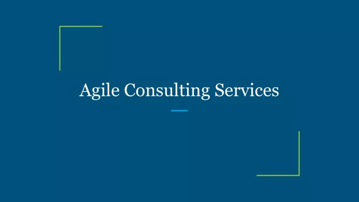 agile consulting services