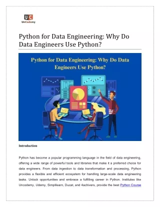 python for data engineering why do data engineers