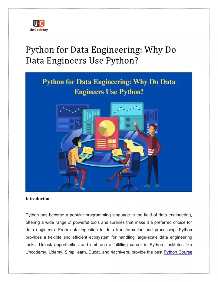 python for data engineering why do data engineers