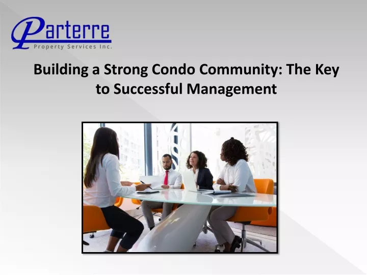 building a strong condo community