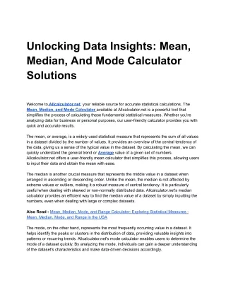 unlocking data insights mean median and mode